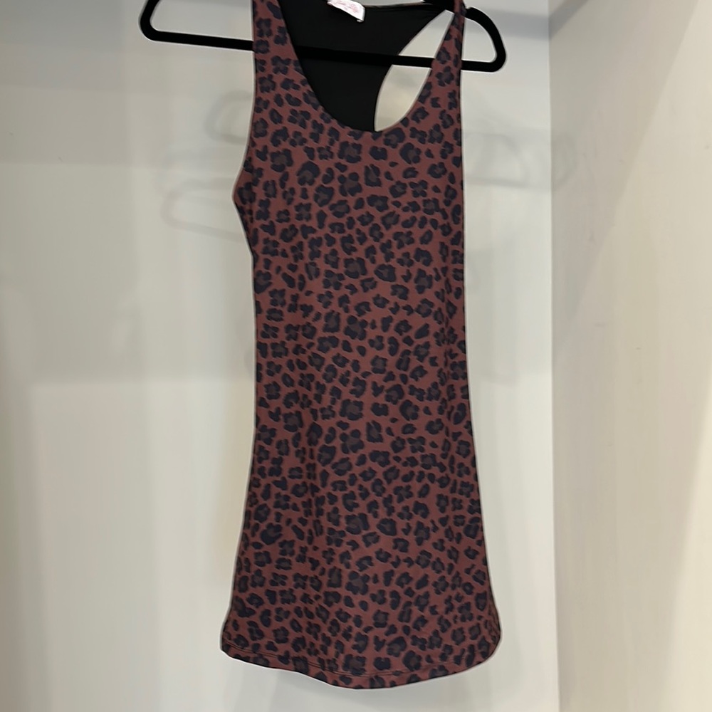 Pink Lily Mauve Leopard Print Tank Dress